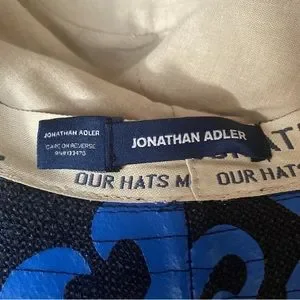 Jonathan Adler - Navy Blue & Royal Bucket Hat NWOT one size Jonathan Adler Navy Blue & Royal Bucket Hat | eBay main image 2